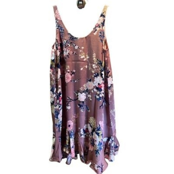 Revolve Women's XS Pink Floral Ruffle Mini Dress Party Cocktail - Picture 6 of 7